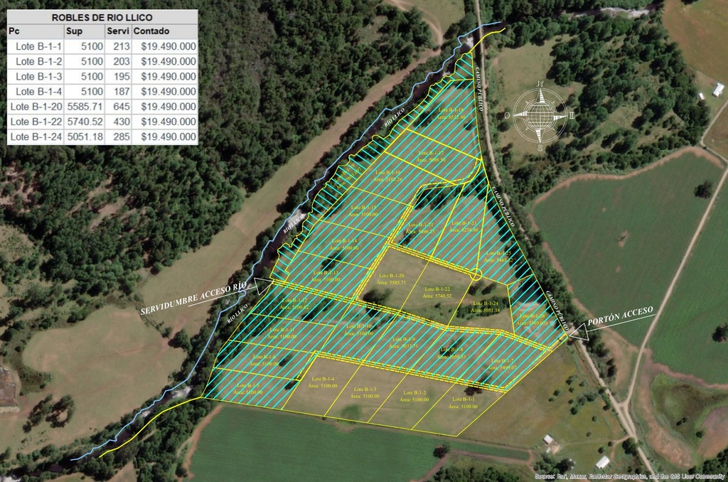 Plano GEOVENTA Robles de Río Llico 07-2026